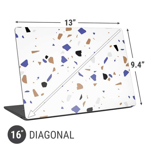 White Terrazzo Universal Laptop 16in (13 x 9.4in) Skin